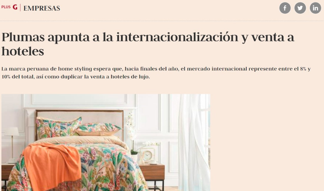 PLUMAS - NOTA DE PRENSA GESTIÓN