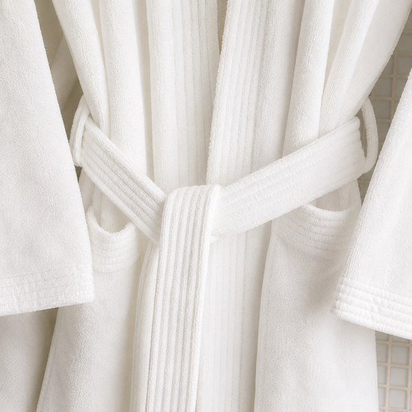 Bata de Baño Kimono Velour 500 gr Blanco Optico