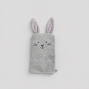 Toalla con Capucha Conejito Gris
