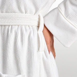 Bata Hombre de Algodón Egipcio Blanco