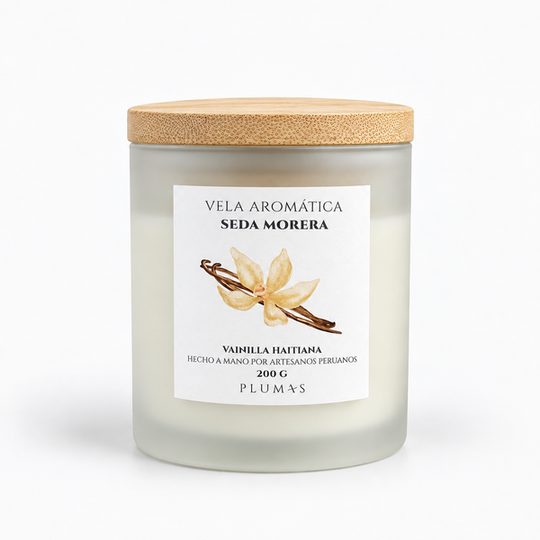 Vela de Cera de Soya Seda Morena 200 gr