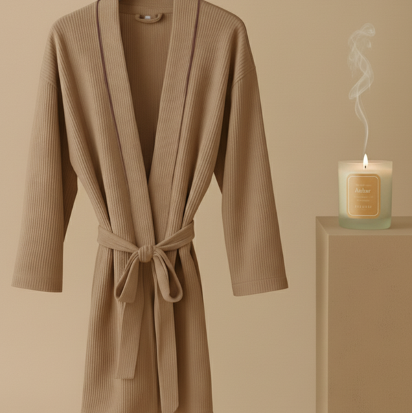 Bata Amira mujer Beige + Vela de cera pera & madera