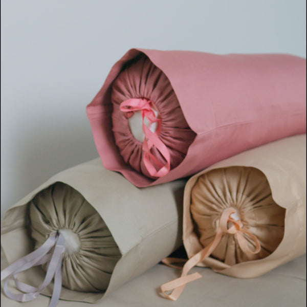 Funda Cojín Rollito 400 hilos - Loft - Light Moka
