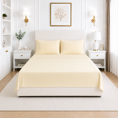 Juego De Sabanas 300 Hilos Ivory