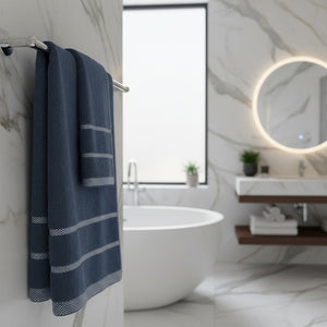 Toalla de Baño 70 x 140 cm Marvek 500 gr Blanco Rosa