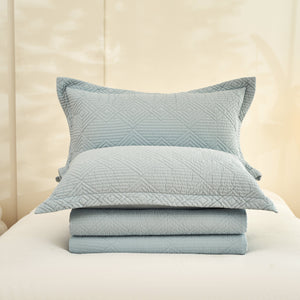 Juego de Cubrecama Rombos Light Blue