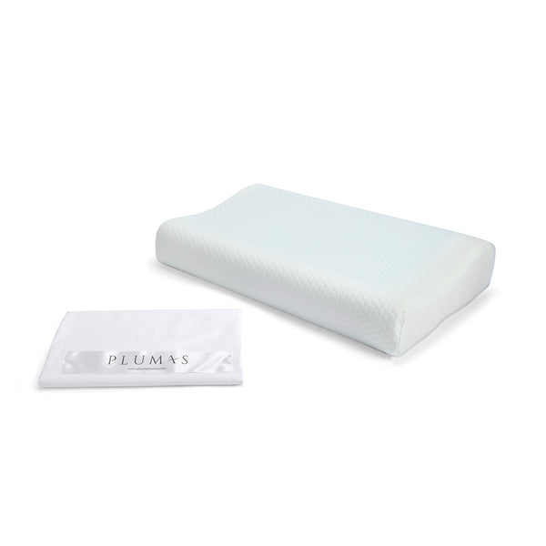 Almohada Viscoelástica Ortopédica 60x40x10-12 cm – Gel Memory Foam Blanca