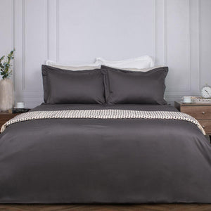 Juego de Cubreduvet 400 Hilos Charcoal