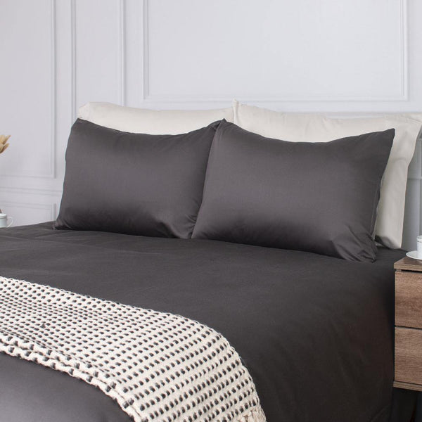 Juego de Cubreduvet 400 Hilos Charcoal