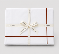 Juego De Cubreduvet 400 Hilos Pima Blanco Optico Bordado Lines Toffe