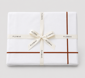 Juego de Cubreduvet 400 Hilos Pima Blanco Optico Bordado Lines Toffe
