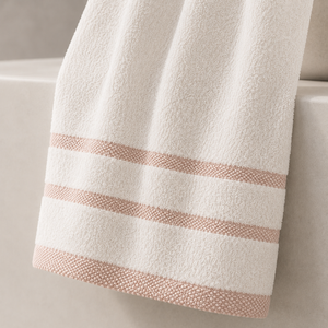 Toalla de Baño 70 x 140 cm Marvek 500 gr Rosa Blanco