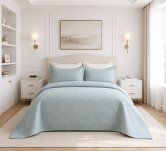 Juego De Cubrecama Rombos Light Blue