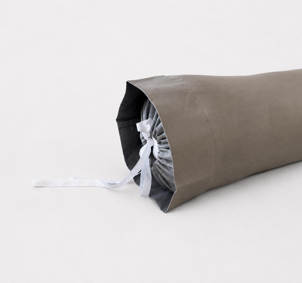 Funda de Cojín Rollito 400 Hilos Plata