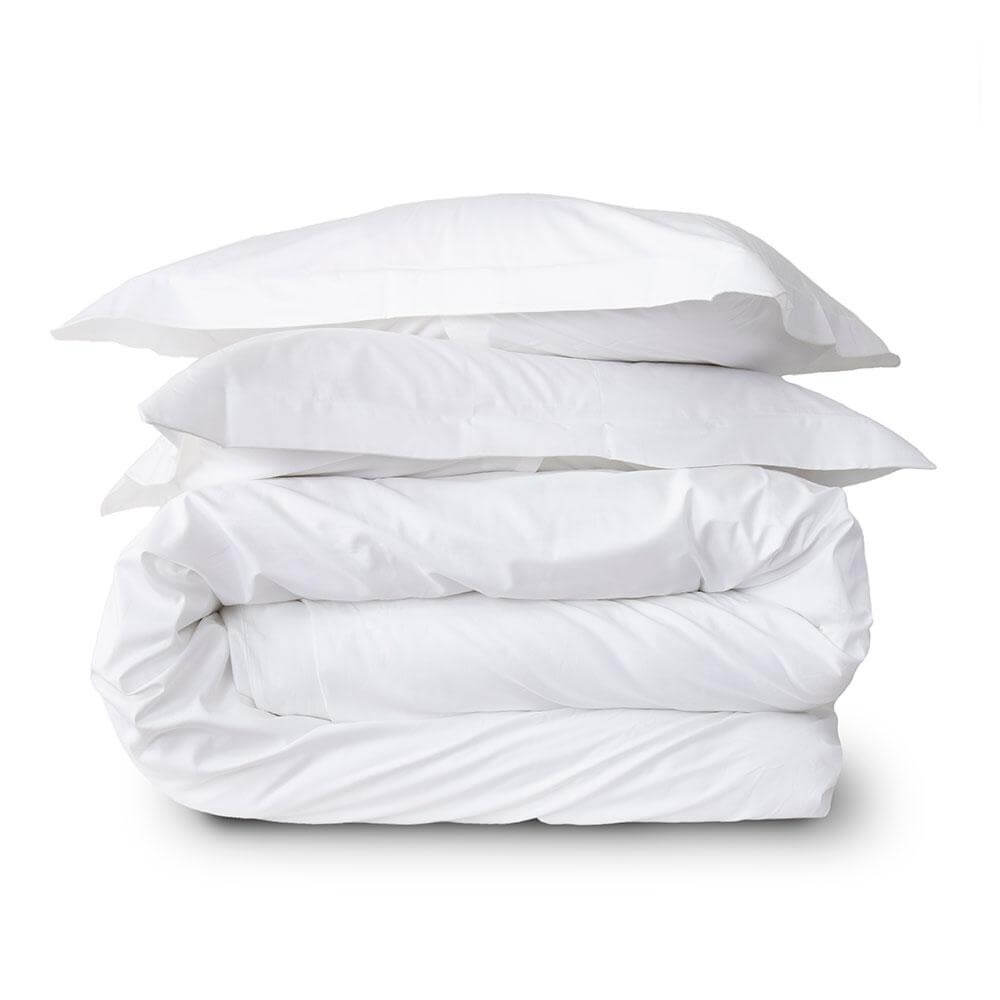 Juego De Cubreduvet 400 Hilos Blanco Natrual Queen