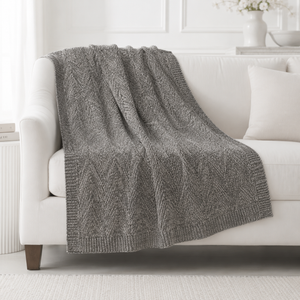 Manta Tejida Taugus 125 x 150 cm Gris