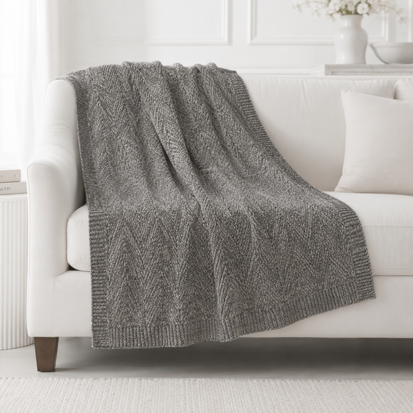 Manta Tejida Taugus 125 x 150 cm Gris
