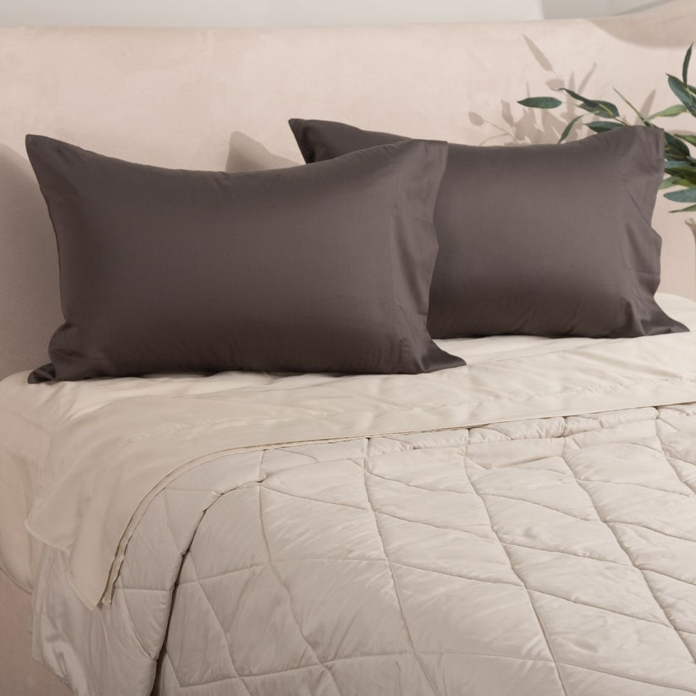 Pack de Funda Almohada 400 Hilos Charcoal King