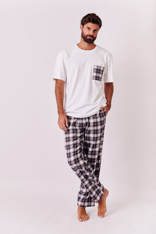 Felipe Blue/Brown Pajamas