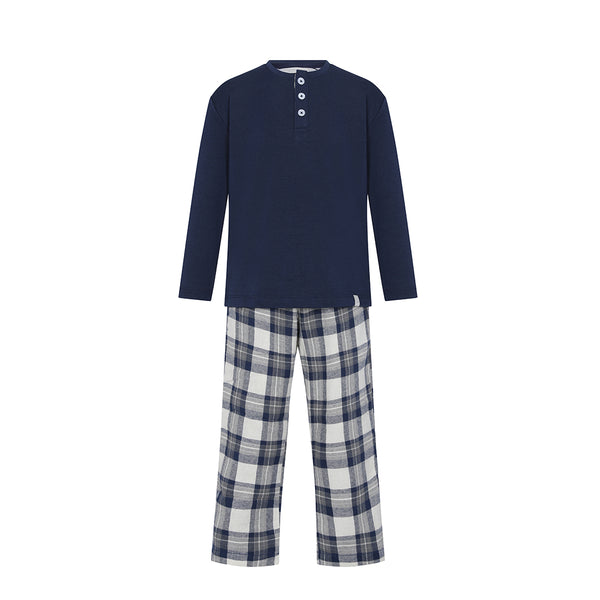 Pijama Andrew hijo d/cuadros - Azul y Blanco