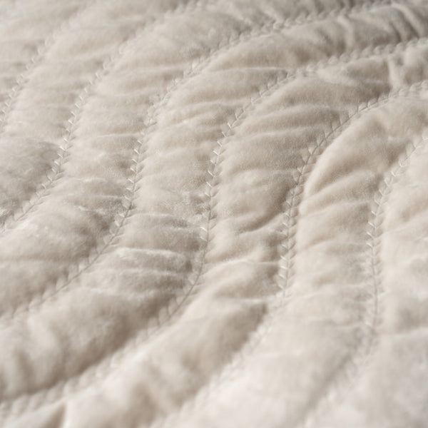 Juego de cubrecama ondas Stitching - Ivory