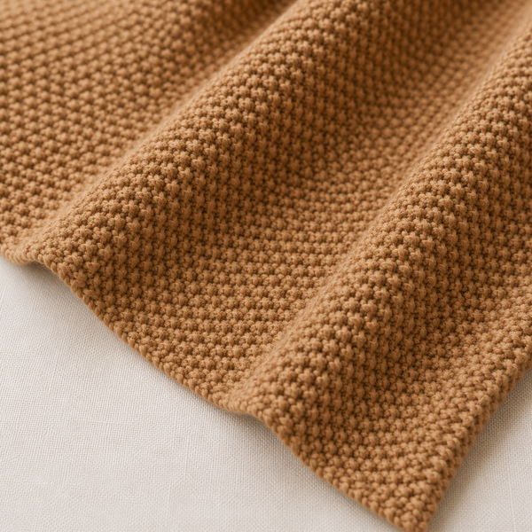 Manta Tejida Purl 125 x 150 cm Arena