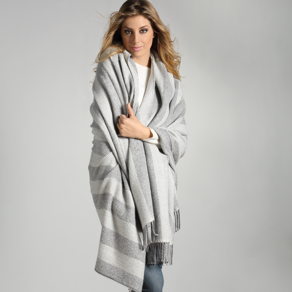 Light Gray Herringbone Blanket