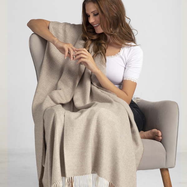 Light Gray Herringbone Blanket