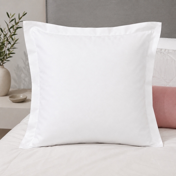 Pack de Funda Cojín Shams 800 Hilos Blanco Optico
