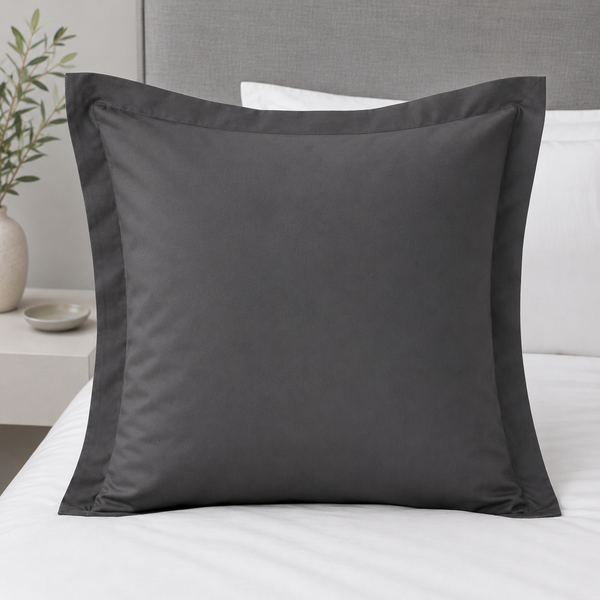 Pack de Funda Cojín Shams 400 Hilos Charcoal
