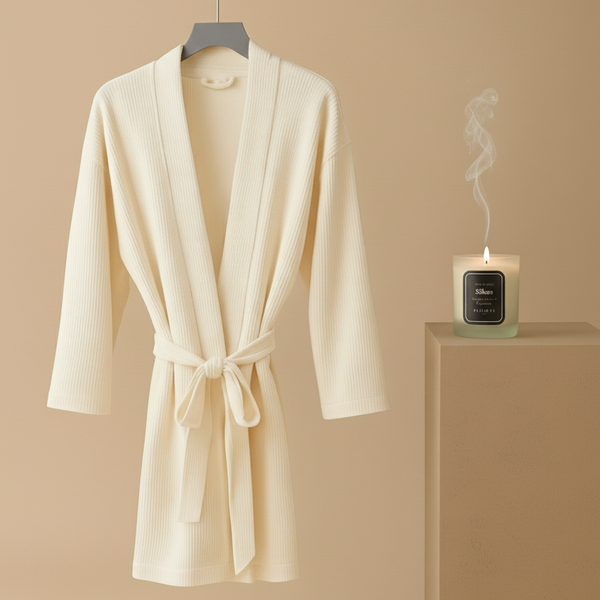 Bata Amira mujer Ivory + Vela de cera Mango & Matcha