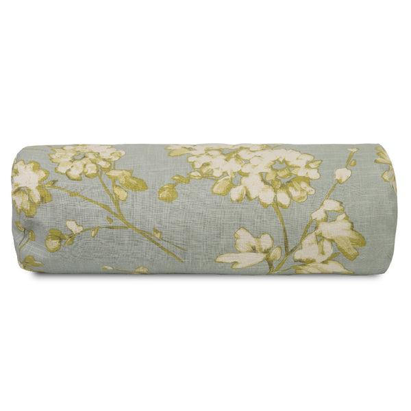 Linen Bolster Tapestry - Mint Flower