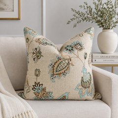 Tapiz Flowers Beige Con Vivo