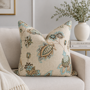 Tapiz Flowers Beige Con Vivo