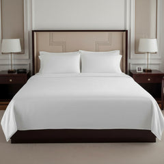 Juego De Sabanas 600 Hilos Blanco Optico Queen