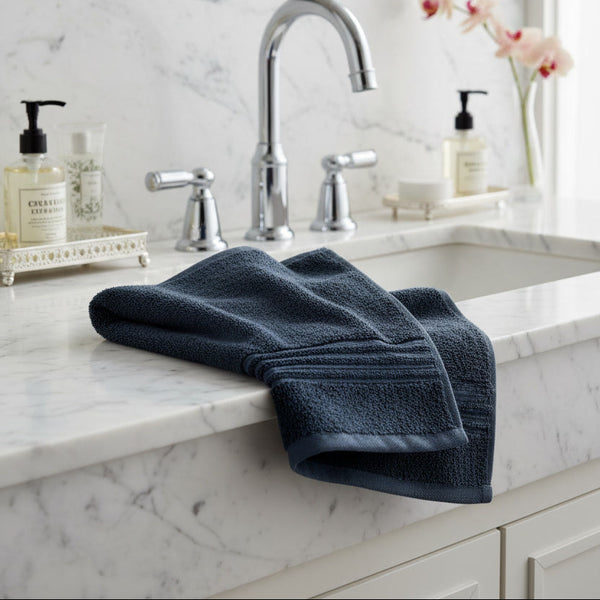 Toalla de Mano 50x90 cm 100% Algodón 700 gr D/Legassi - Azul Índigo