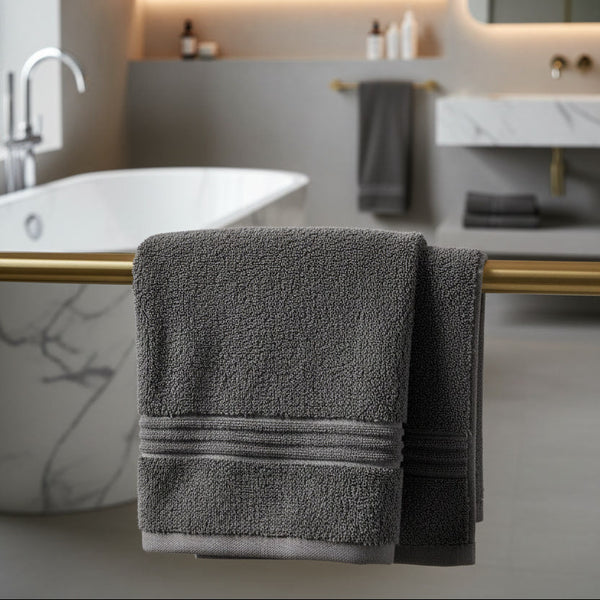 Toalla de Mano 70x140 cm 100% Algodón 700 gr D/Legassi - Gris Oscuro