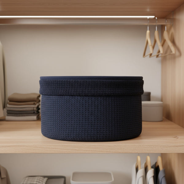 Cesto Organizador Petites 100% ALGODÓN  380gr - Azul Noche