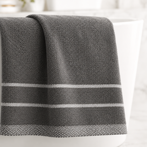 Toalla de Baño 70 x 140 cm Marvek 500 gr Gris Blanco