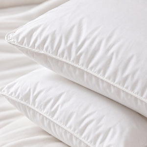 Set X2 Almohadas Plumas King 233H Premium - Blanco