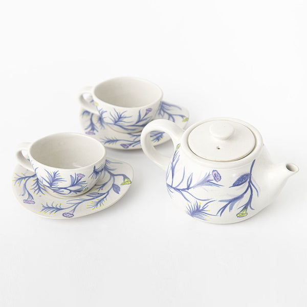 Set De Tetera Y 2 Tazas De Cerámica